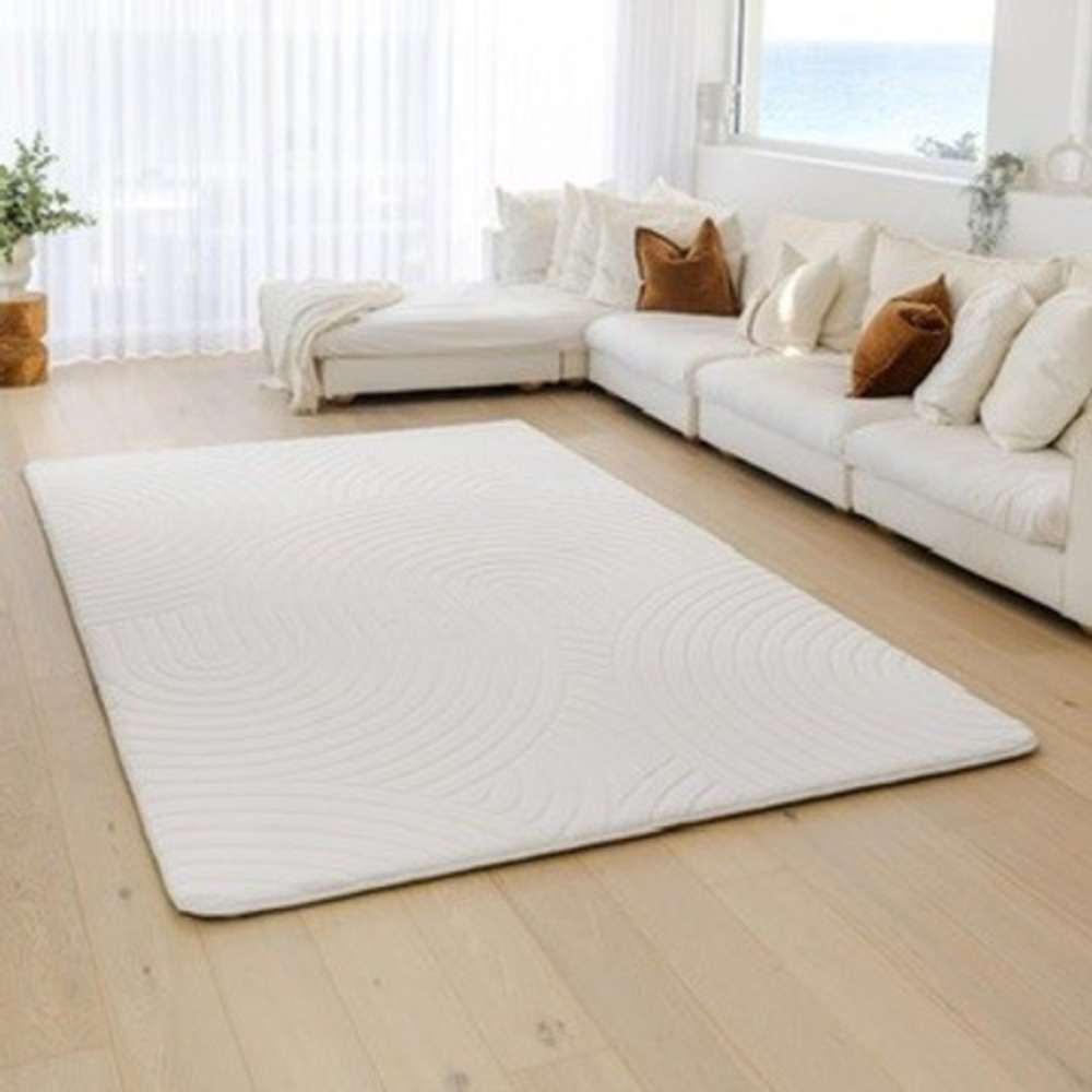 Muscle Mat Designer Relax Mat Textured White 6.6' x 10' 1.4" Foam Rug New Sealed
